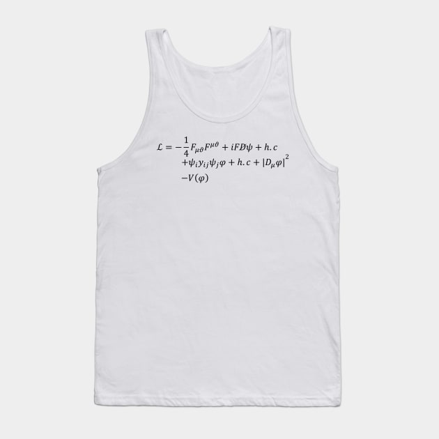 Standard Model Of Particle Physics Lagrangian, Lagrangian of the universe Tank Top by ScienceCorner